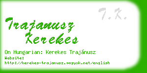 trajanusz kerekes business card
